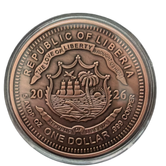 Dragon Slayer 5 oz Colorized Copper Coin