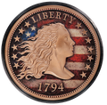 1794 Flowing Hair 5 oz Copper Round in Capsule