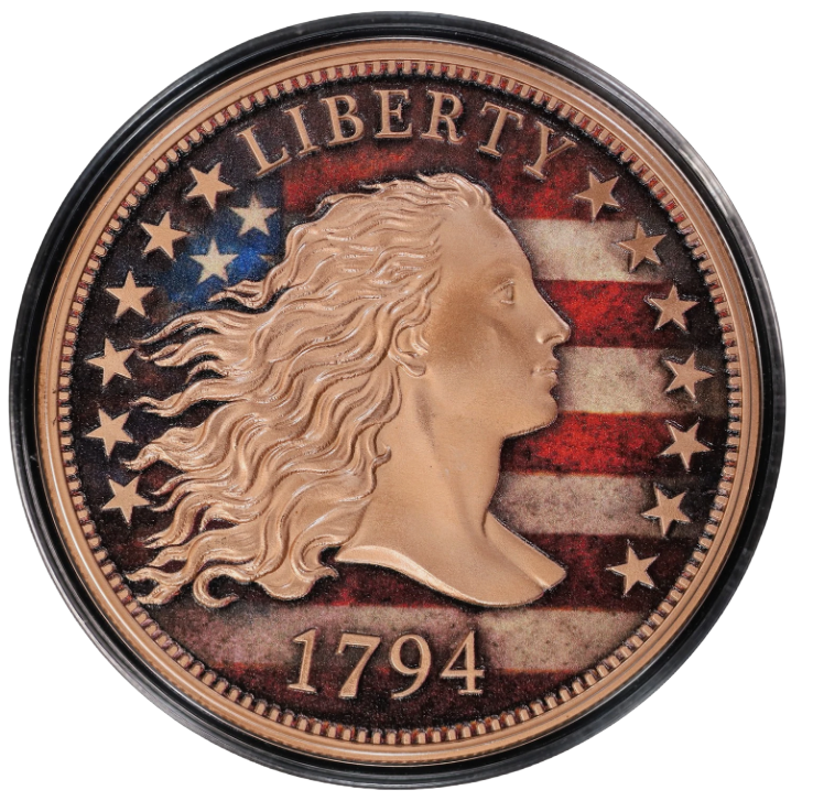 1794 Flowing Hair 5 oz Copper Round in Capsule
