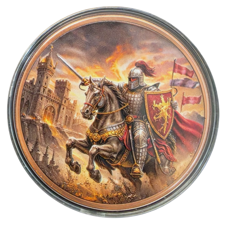 Knight of the Realm 5 oz Colorized Copper Round