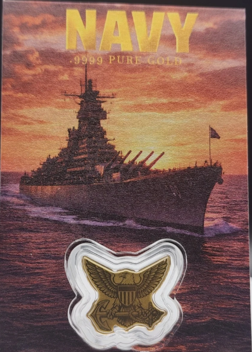 US Navy 1/1000 oz .9999 Fine Gold in Assay