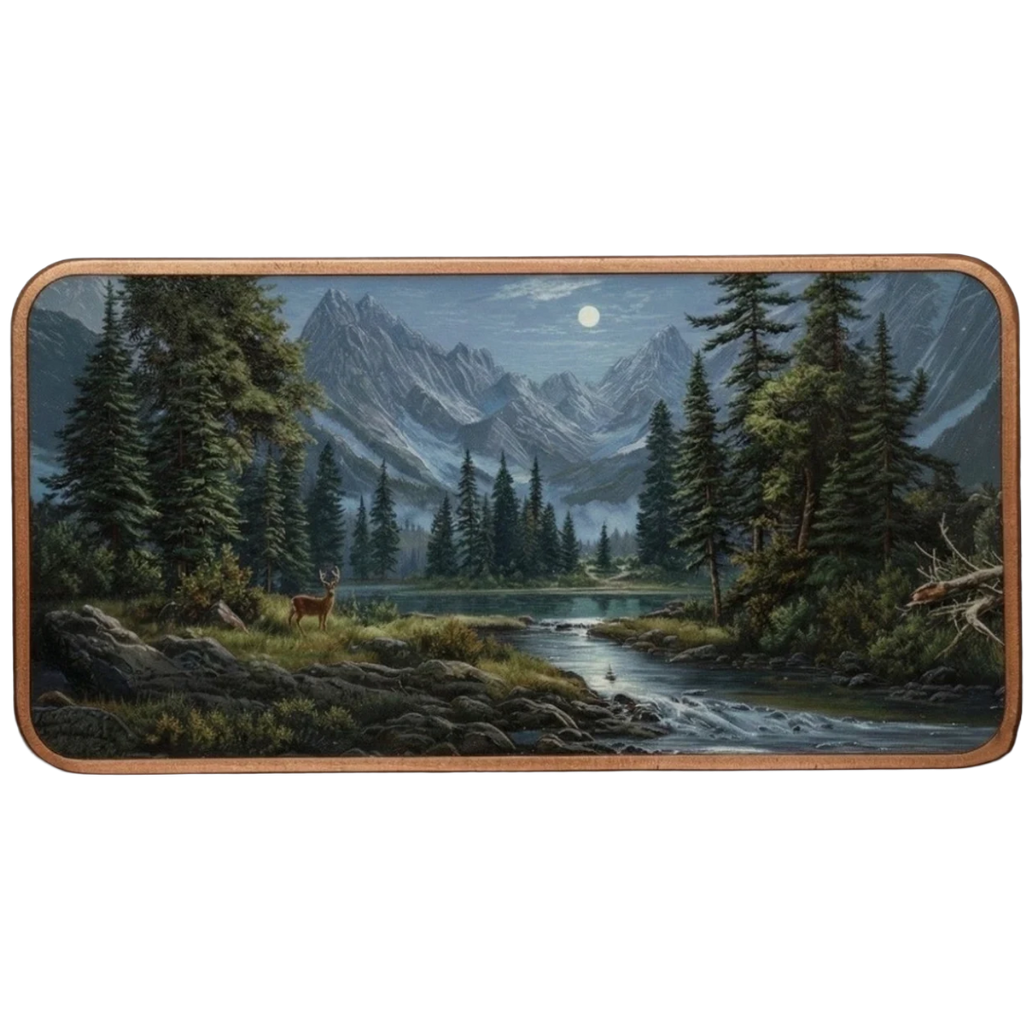 Whitetail Deer 10 oz  .999 Copper Bar Colorized in Capsule