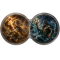 Zeus vs Poseidon 2 x 1 oz Copper Rounds Colorized