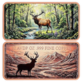 Elk Mountain 10 oz Colorized Copper Bar Design In Capsule