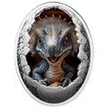 2025 Cameroon Dinosauria - Triceratops 16.81g Silver Proof Lenticular Coin
