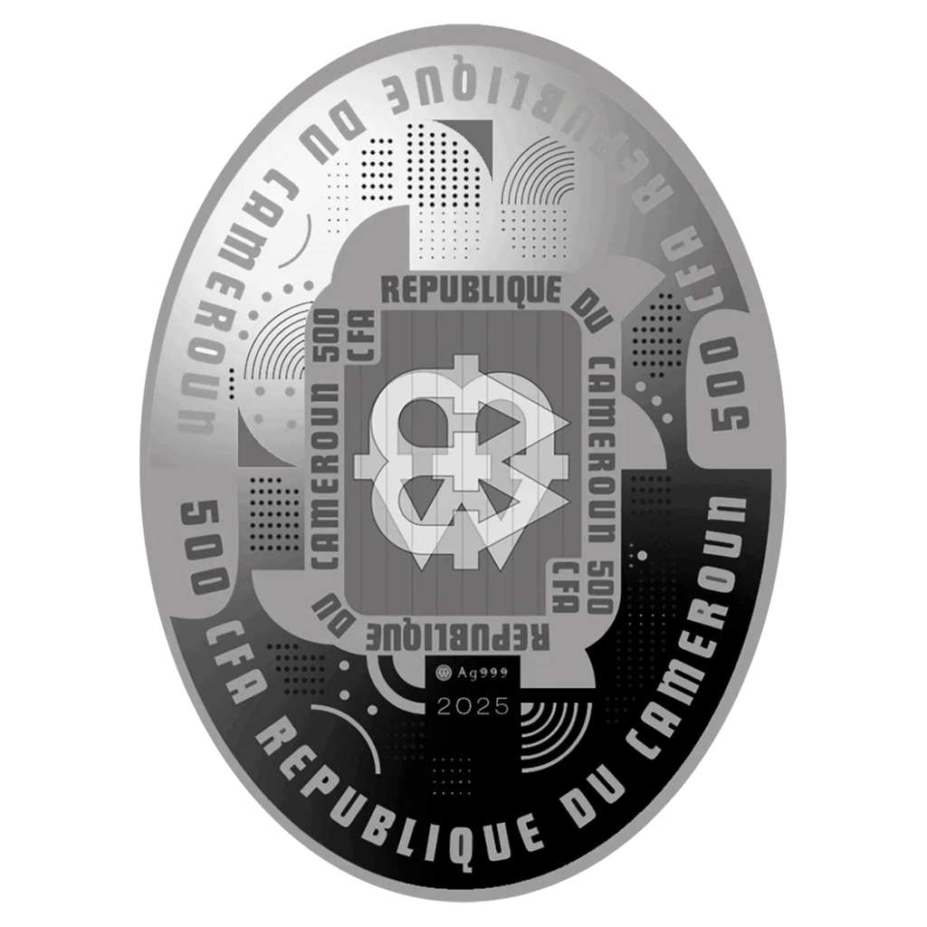 2025 Cameroon Dinosauria - Triceratops 16.81g Silver Proof Lenticular Coin