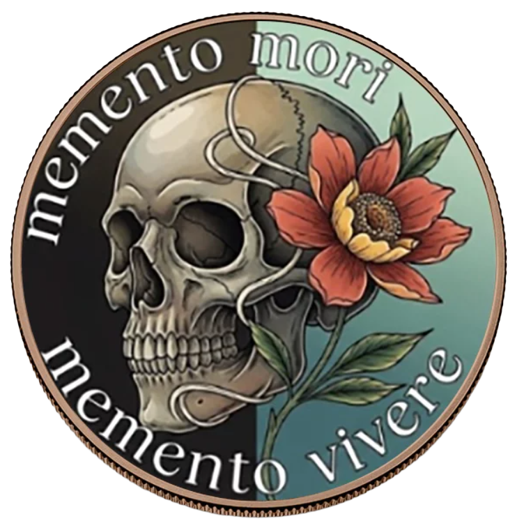 Memento Mori, Memento Vivere 5 oz Colorized Copper Round