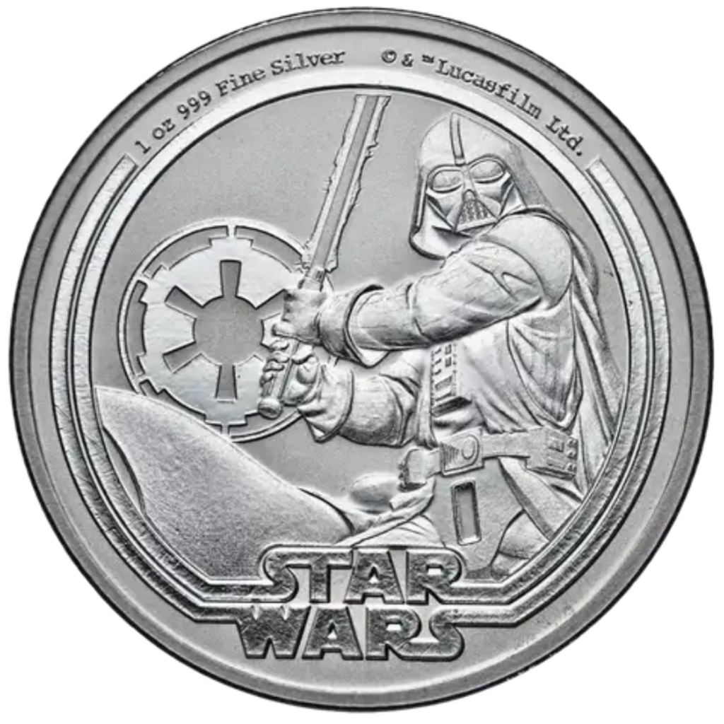 2026 Niue Star Wars: Darth Vader 1 oz .999 Fine Silver Bullion Coin (BU)