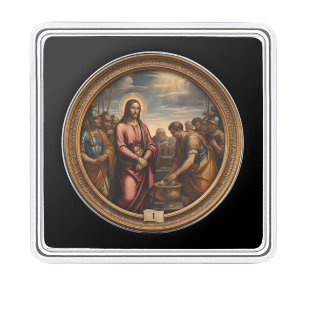 Station 1: Jesus Is Condemned To Death - Via Crucis: The Fifteen Stations - 1 oz .999 Fine Silver