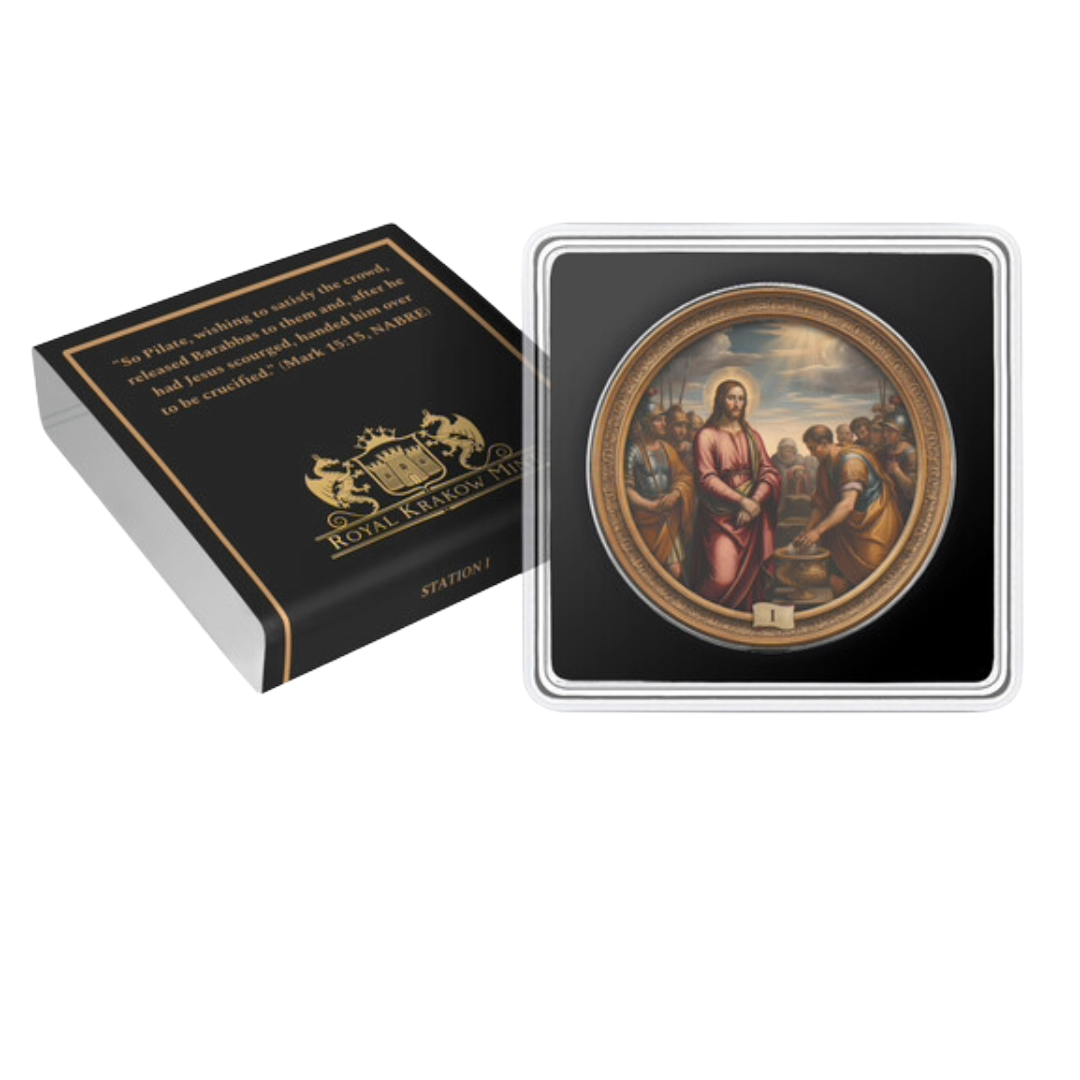 Station 1: Jesus Is Condemned To Death - Via Crucis: The Fifteen Stations - 1 oz .999 Fine Silver