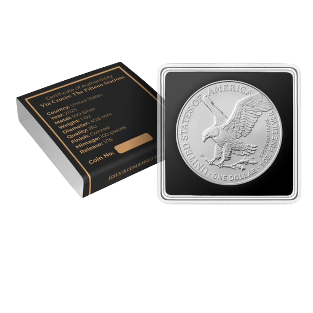 Station 1: Jesus Is Condemned To Death - Via Crucis: The Fifteen Stations - 1 oz .999 Fine Silver