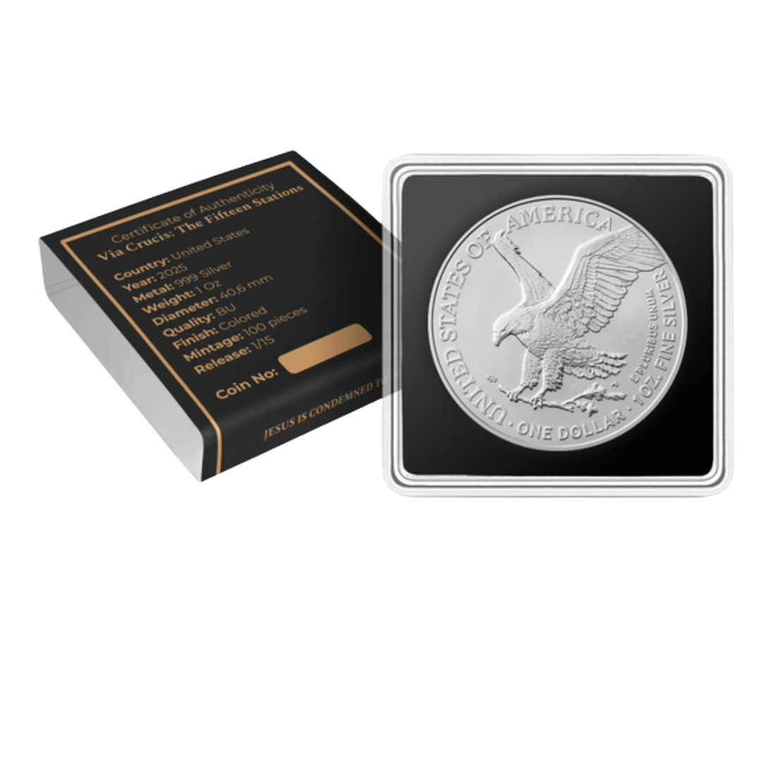 Station 1: Jesus Is Condemned To Death - Via Crucis: The Fifteen Stations - 1 oz .999 Fine Silver