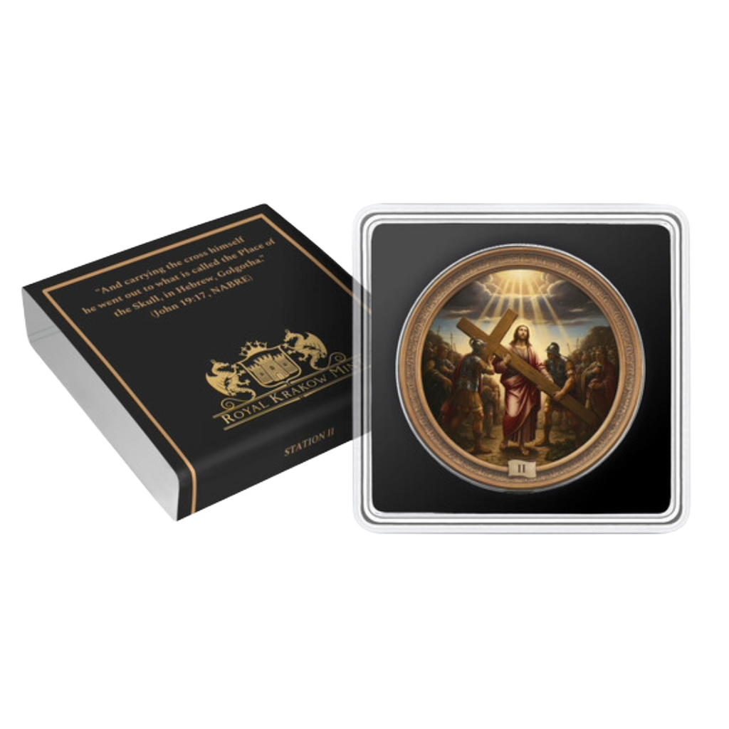 Station 2: Jesus Takes Up His Cross - Via Crucis: The Fifteen Stations - 1 oz .999 Fine Silver
