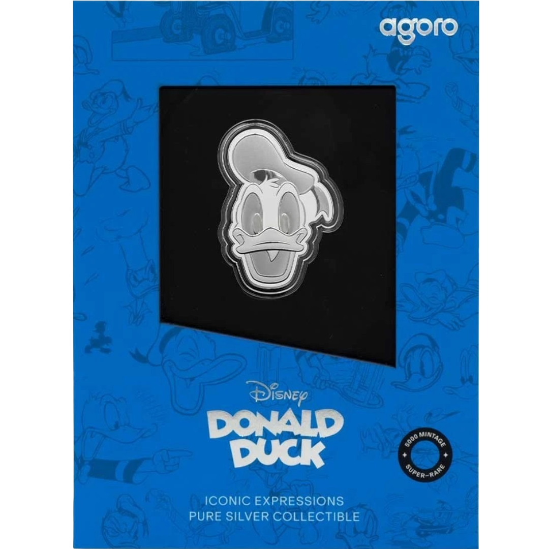 2026 Disney Donald Duck Iconic Expressions 1/2 oz Shaped Silver Proof Coin – Agoro by New Zealand Mint