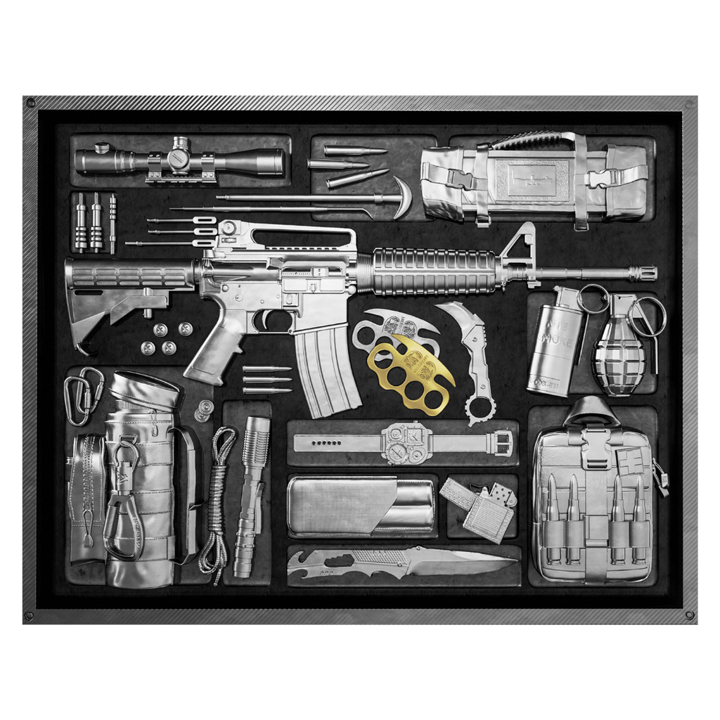 2025 Samoa Mission X – Assault Rifle 2 oz Gilded Antiqued High Relief Silver Coin