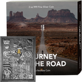 Journey on the Road 2 oz Silver Coin – 2025 Samoa 5 Tala Antiqued with Gold Gilded Finish