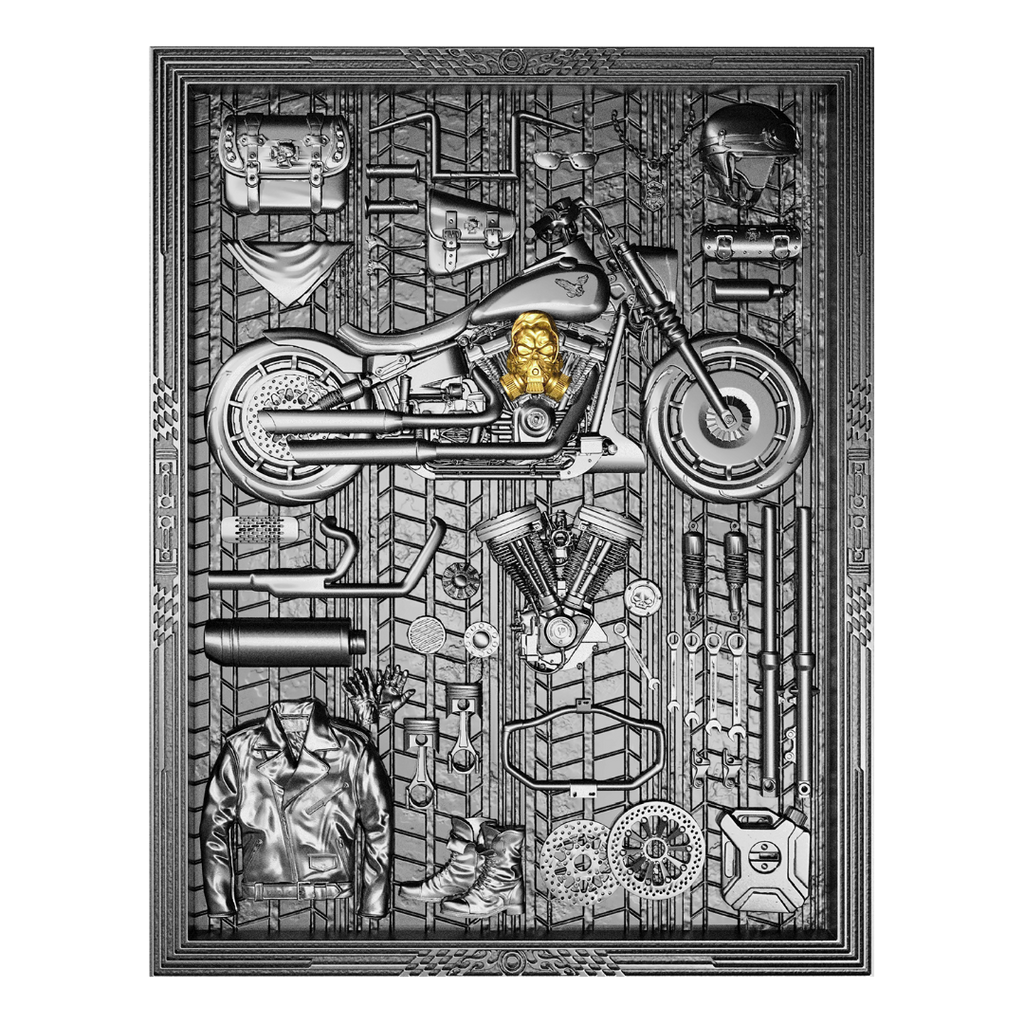 Journey on the Road 2 oz Silver Coin – 2025 Samoa 5 Tala Antiqued with Gold Gilded Finish