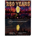 2026 USA 250 Years New Year 1/1000 oz .999 Pure Gold Shaped Coin with Certificate of Authenticity Card