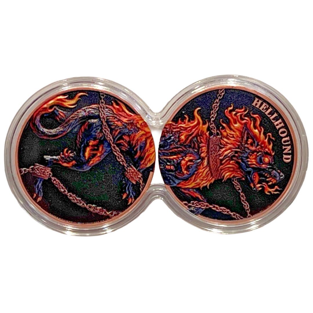 Mythological Hellhound 2 oz Dual Set – Two 1 oz .999 Fine Copper Rounds in Infinity Capsule