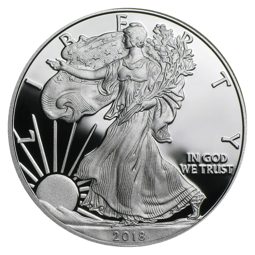 2018-W 1 oz Proof American Silver Eagle (w/Box & COA)