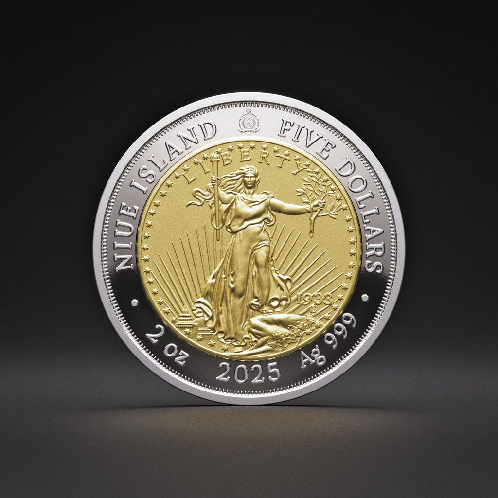 1933 DOUBLE EAGLE Greatest US Coins 2 Oz Silver Coin 5$ Niue 2025