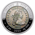 Niue $5 2025 Silver 999. 2oz AF: 1804 Draped bust GREATEST USA COINS