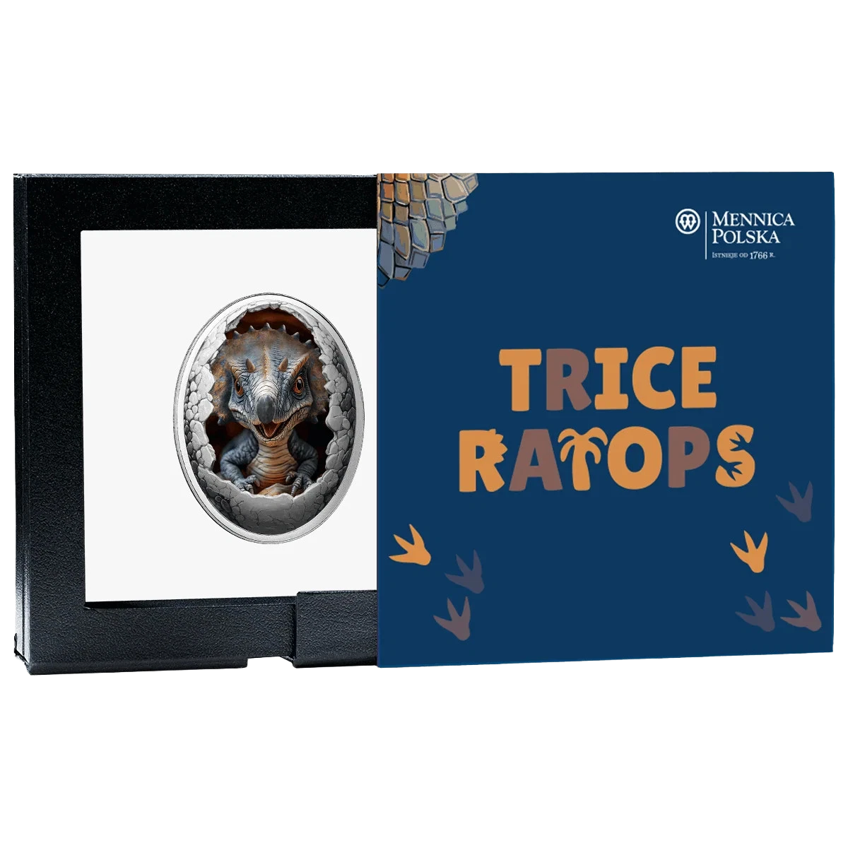 2025 Cameroon Dinosauria - Triceratops 16.81g Silver Proof Lenticular Coin
